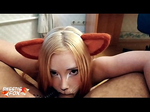 ❤️ 狐狸精吞下鸡巴并在嘴里射精 ❤❌  性爱❤